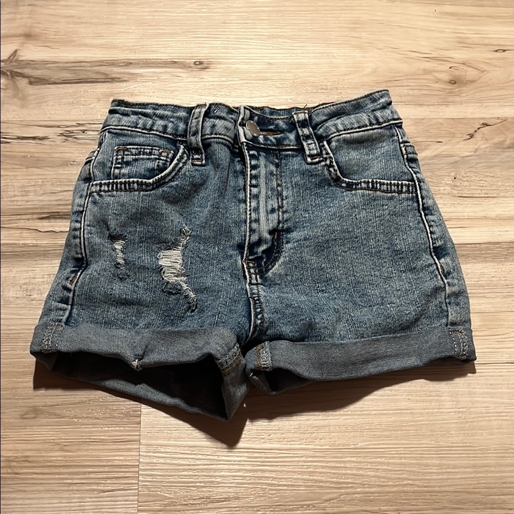 Shein kids denim shorts